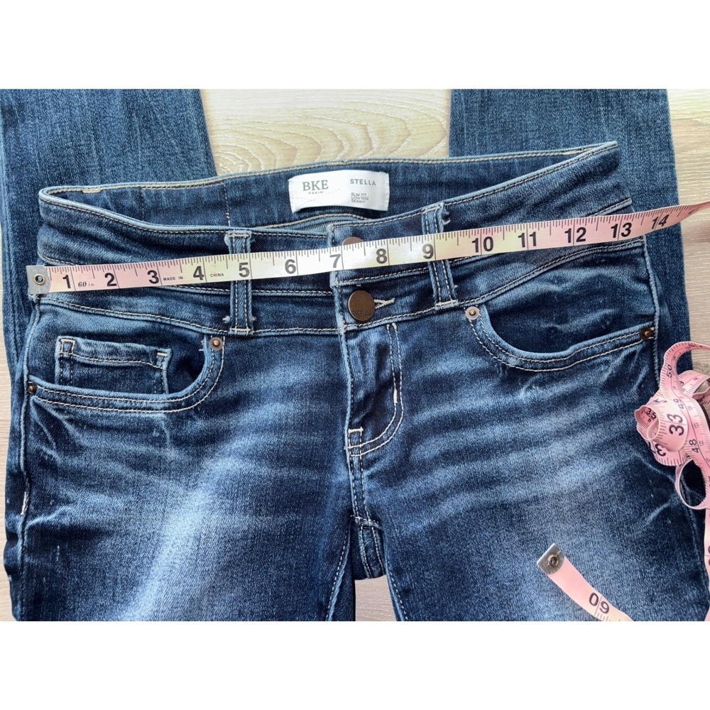 BKE Stella Low Rise Skinny Jeans Slim Fit Distressed Hem 2016 Y2K 90s - Picture 5 of 9